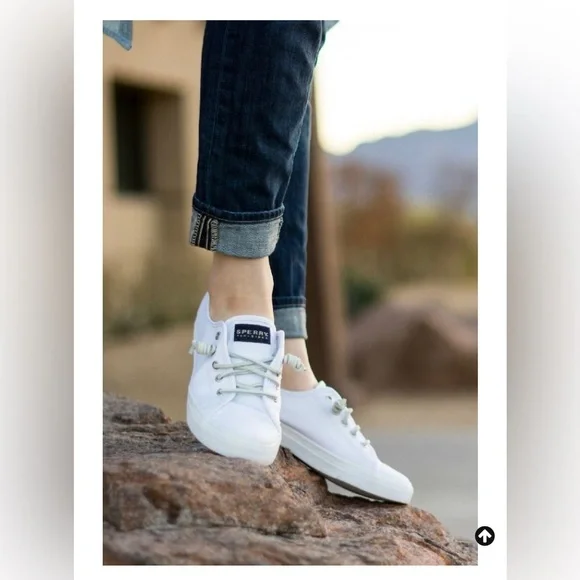 Sperry Women's Seacoast Core White Fisherman Classic Canvas Sneakers Size 10 - Picture 11 of 11